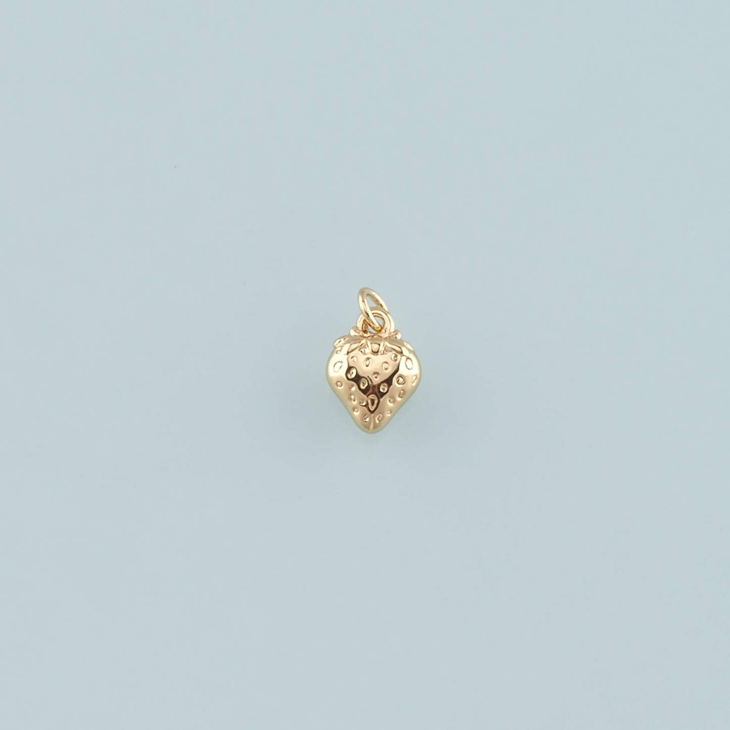 Gold Strawberry Charms,18K Gold Filled Strawberry Pendant,Fruit Charm Bracelet Necklace for DIY Jewelry Making Supply