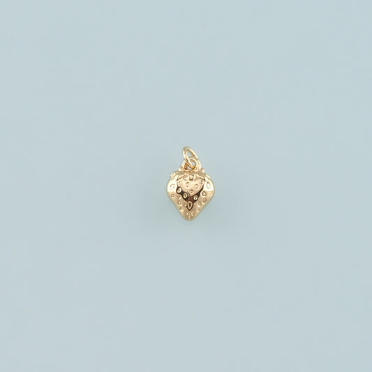 Gold Strawberry Charms,18K Gold Filled Strawberry Pendant,Fruit Charm Bracelet Necklace for DIY Jewelry Making Supply