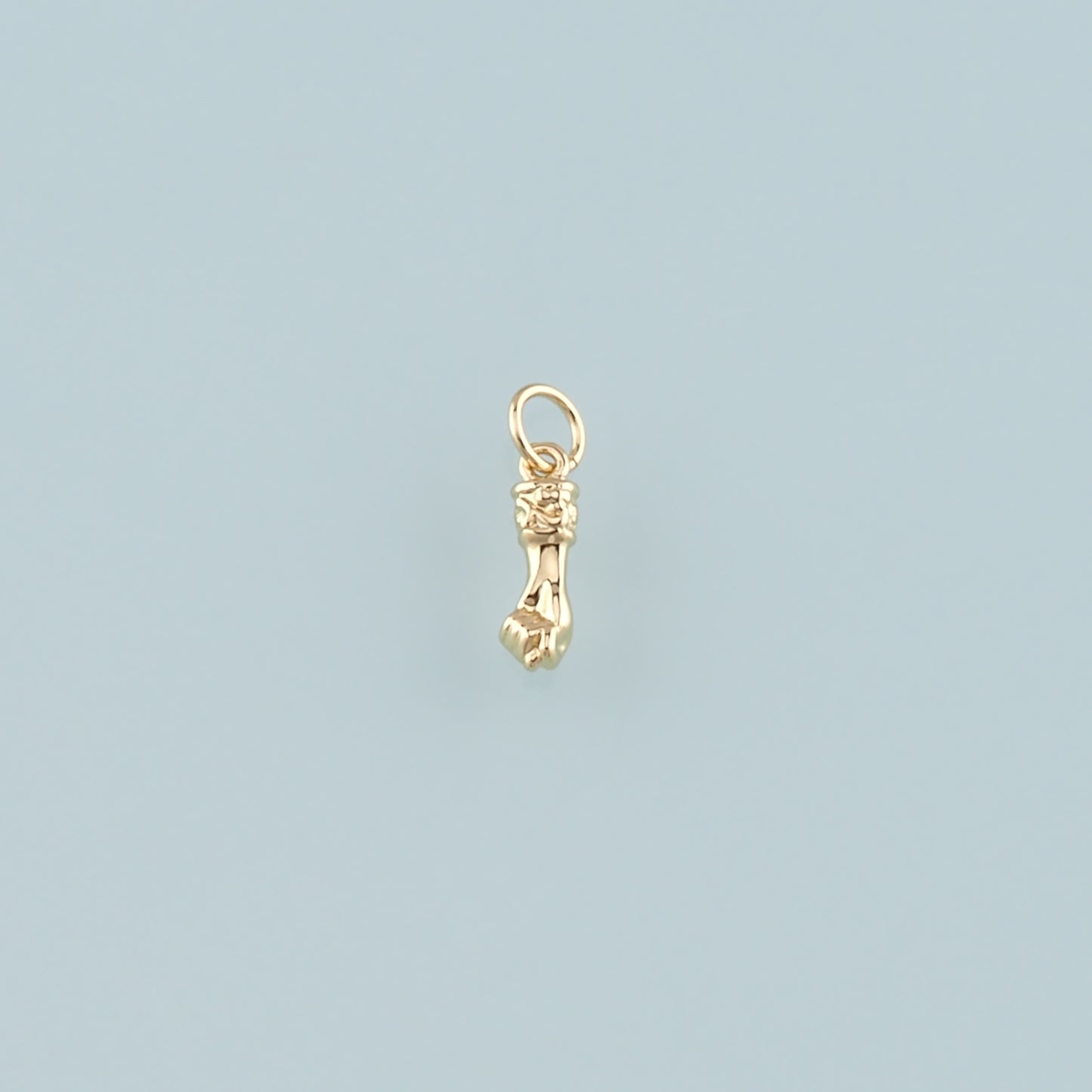 Gold Hand Charms,18K Gold Filled Gesture Pendant,Hand Charm Bracelet Necklace for DIY Jewelry Making Supply