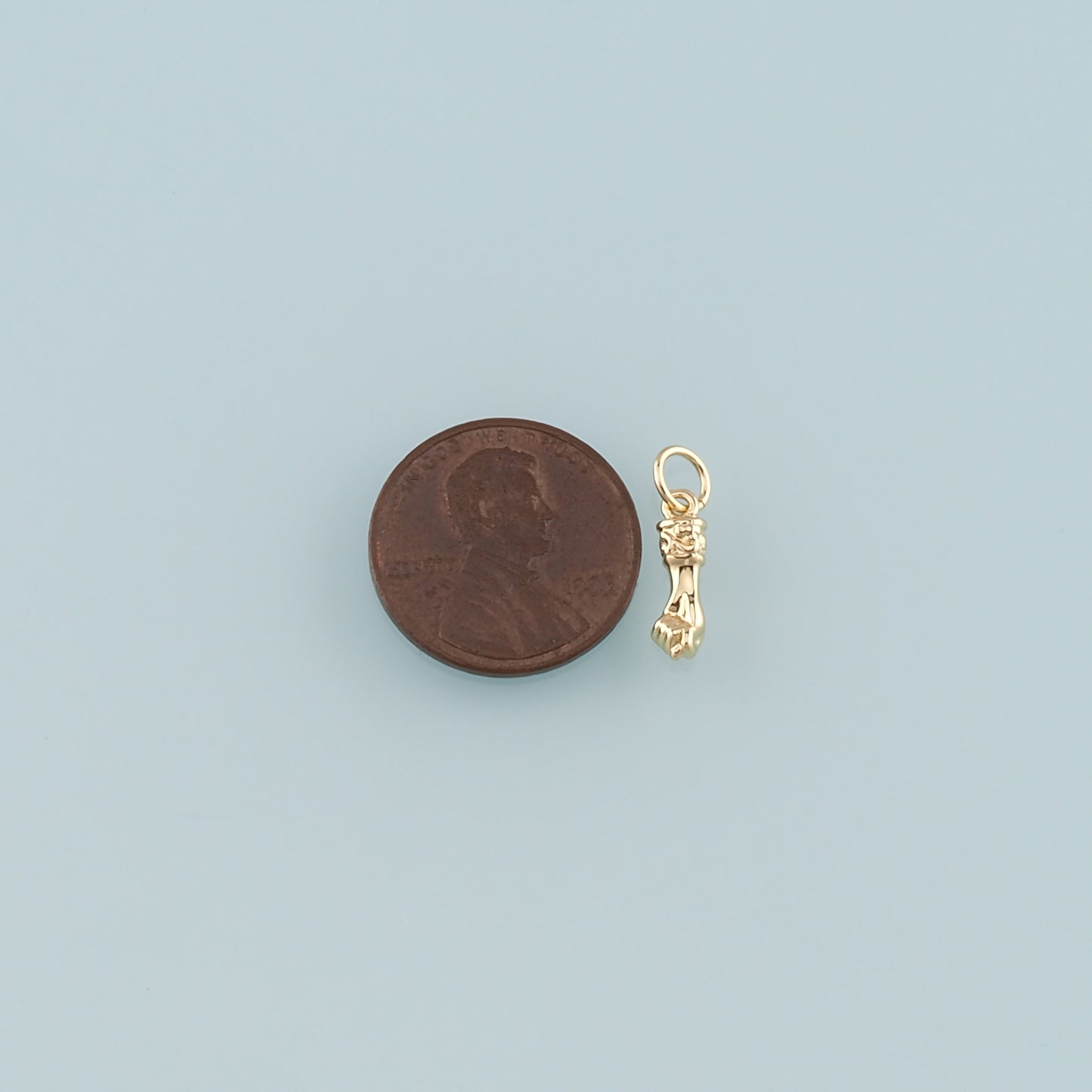 Gold Hand Charms,18K Gold Filled Gesture Pendant,Hand Charm Bracelet Necklace for DIY Jewelry Making Supply