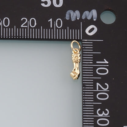 Gold Hand Charms,18K Gold Filled Gesture Pendant,Hand Charm Bracelet Necklace for DIY Jewelry Making Supply