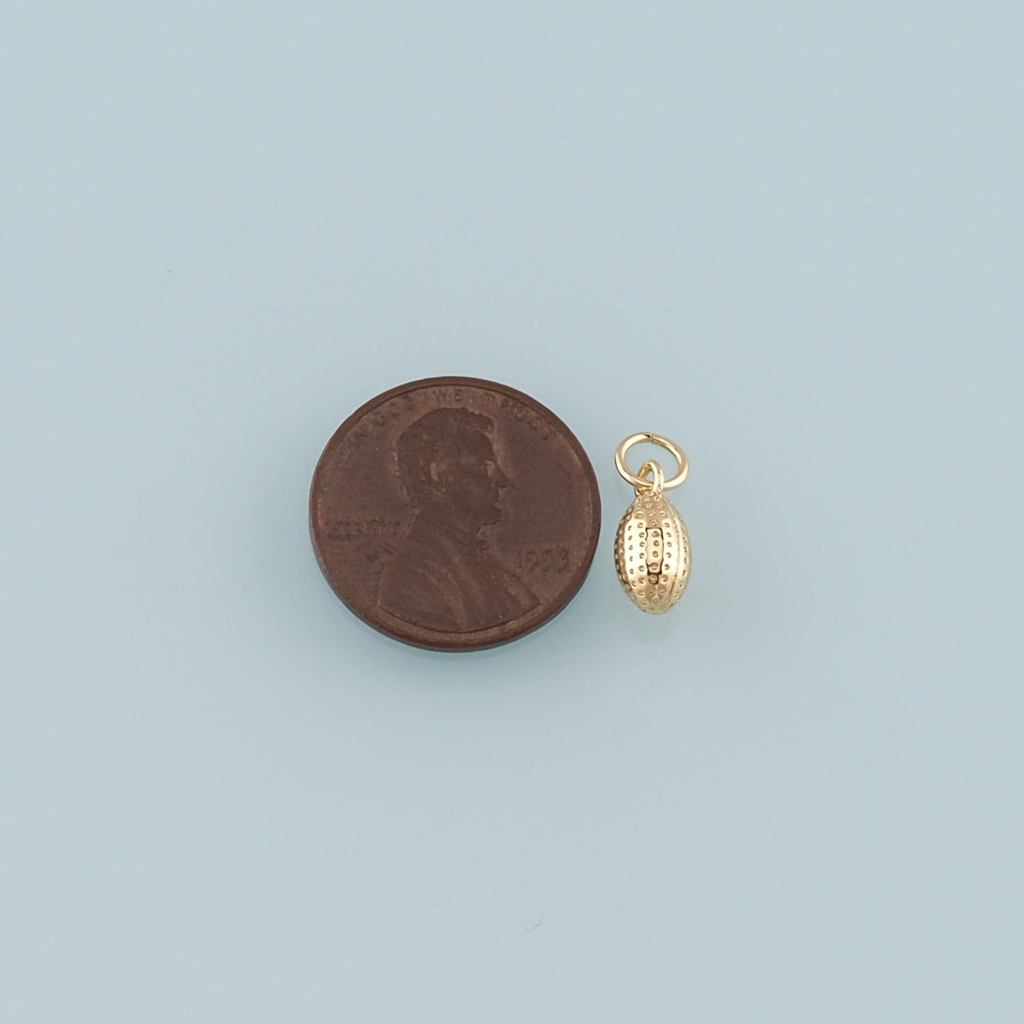 18K Gold Filled Oval Pendant,Oval Charm Bracelet Necklace for DIY Jewelry Making Supply