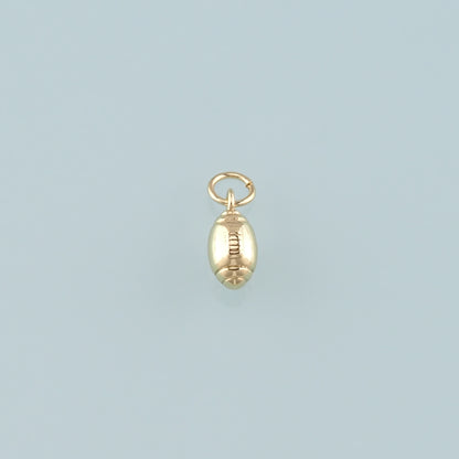 18K Gold Filled Football Pendant,Sports Charm Bracelet Necklace for DIY Jewelry Making Supply
