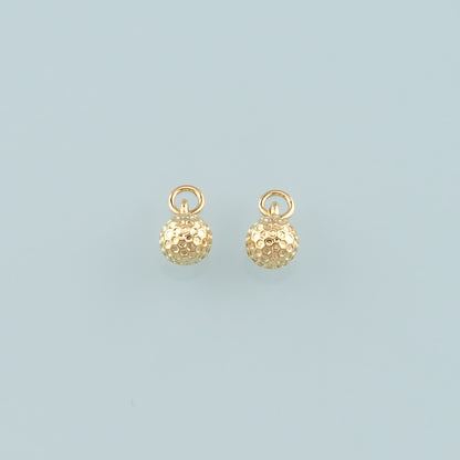 Gold Round Charms,18K Gold Filled Round Pendant,Dainty Round Charm Bracelet Necklace for DIY Jewelry Making Supply