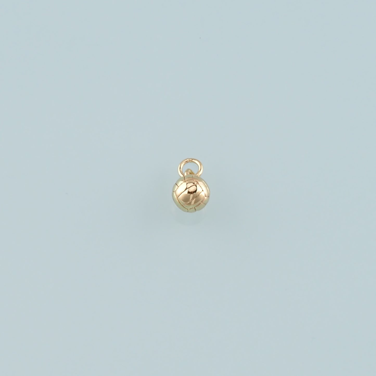 18K Gold Filled Volleyball Pendant,Dainty Sports Charm Bracelet Necklace for DIY Jewelry Making Supply