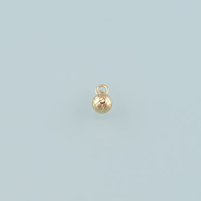 18K Gold Filled Volleyball Pendant,Dainty Sports Charm Bracelet Necklace for DIY Jewelry Making Supply