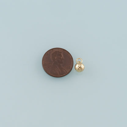 18K Gold Filled Volleyball Pendant,Dainty Sports Charm Bracelet Necklace for DIY Jewelry Making Supply