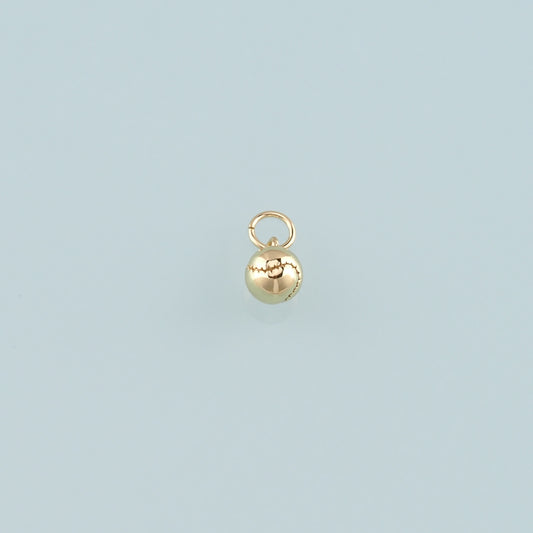 Gold Sports Charms,18K Gold Filled Baseball Pendant,Softball Charm Bracelet Necklace for DIY Jewelry Making Supply