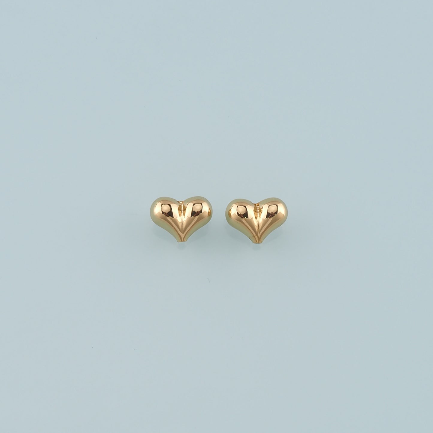18K Gold Filled Heart Pendant,Fluffy Heart Charm Bracelet Necklace for DIY Jewelry Making Supply