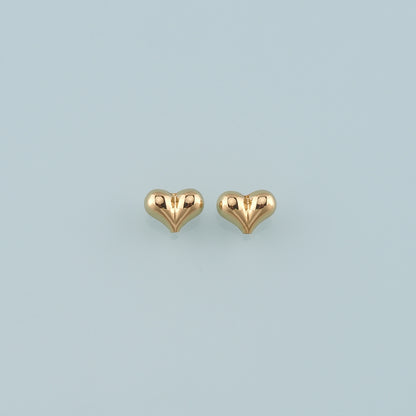 18K Gold Filled Heart Pendant,Fluffy Heart Charm Bracelet Necklace for DIY Jewelry Making Supply