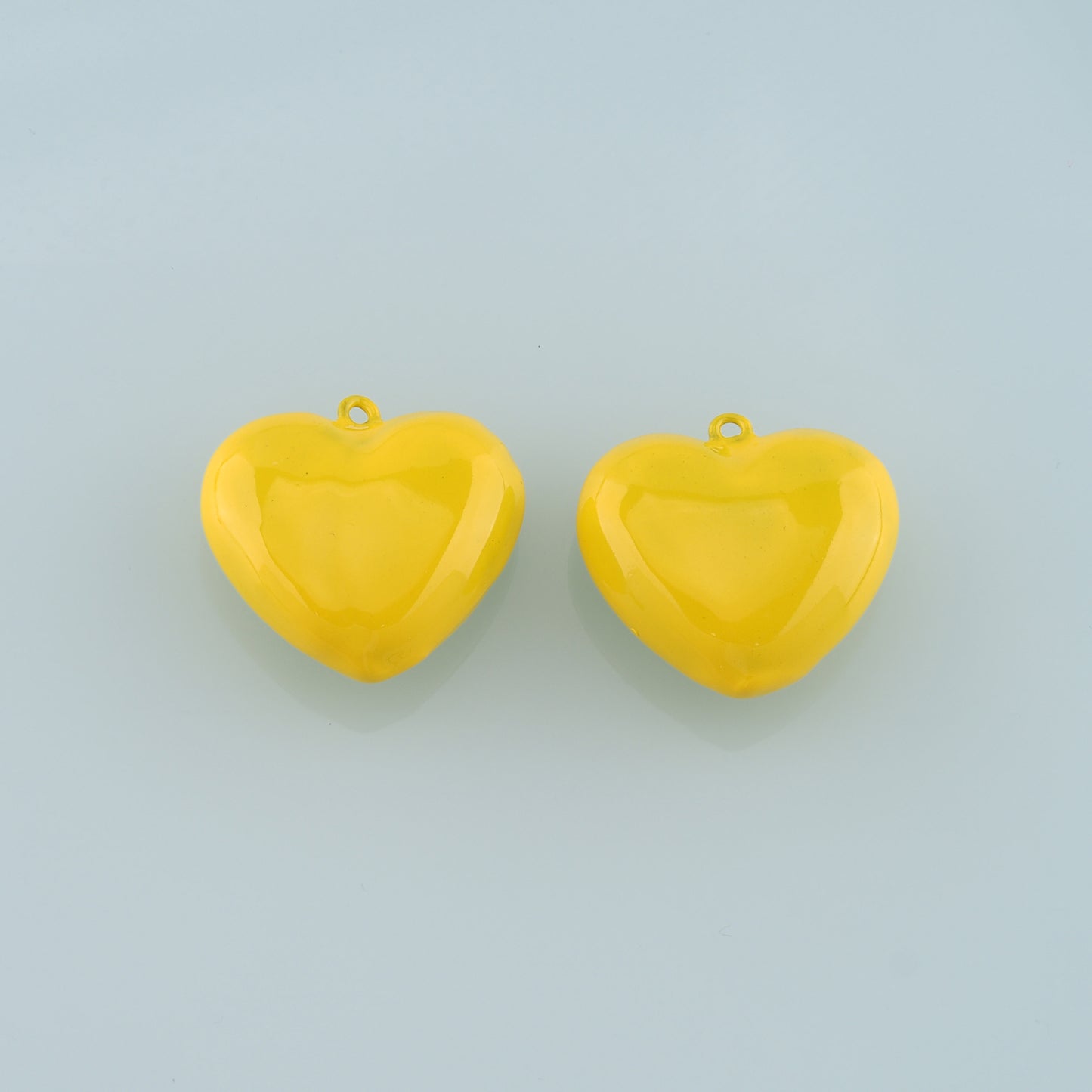 Gold Heart Charms,18K Gold Filled Big Heart Pendant,Enamel Heart Charm Bracelet Necklace for DIY Jewelry Making Supply