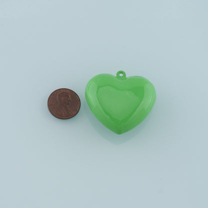 Gold Heart Charms,18K Gold Filled Big Heart Pendant,Enamel Heart Charm Bracelet Necklace for DIY Jewelry Making Supply