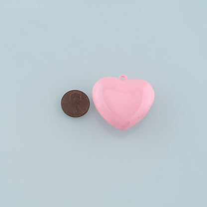 Gold Heart Charms,18K Gold Filled Big Heart Pendant,Enamel Heart Charm Bracelet Necklace for DIY Jewelry Making Supply