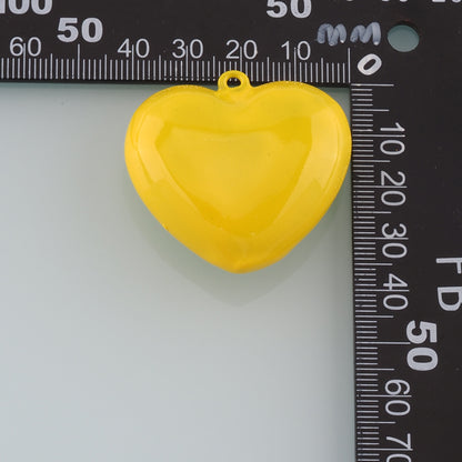 Gold Heart Charms,18K Gold Filled Big Heart Pendant,Enamel Heart Charm Bracelet Necklace for DIY Jewelry Making Supply
