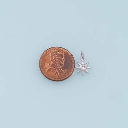Gold Star Charms,18K Gold Filled Starburst Pendant,North Star Charm Bracelet Necklace for DIY Jewelry Making Supply