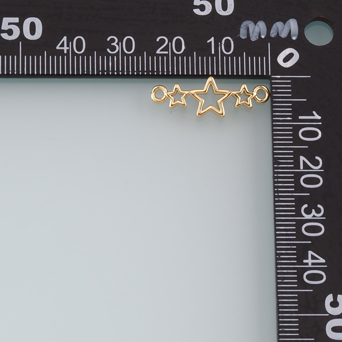 18K Gold Filled Star Connector,Celestial Charm Bracelet Necklace for DIY Jewelry Making Supply
