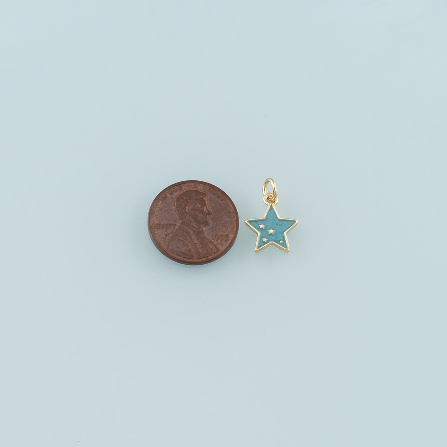 Gold Celestial Charms,18K Gold Filled Star Pendant,Enamel Star Charm Bracelet Necklace for DIY Jewelry Making Supply