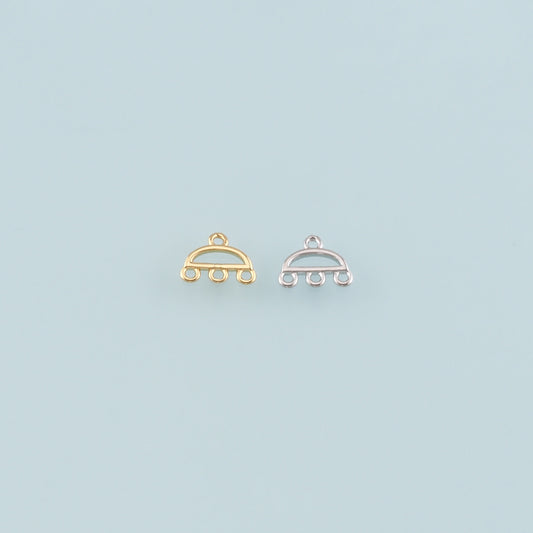 18K Gold Filled Geometry Pendant,Geometry Charm Bracelet Necklace for DIY Jewelry Making Supply