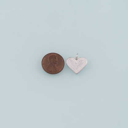 18K Gold Filled Heart Pendant,Enamel Heart Charm Bracelet Necklace for DIY Jewelry Making Supply