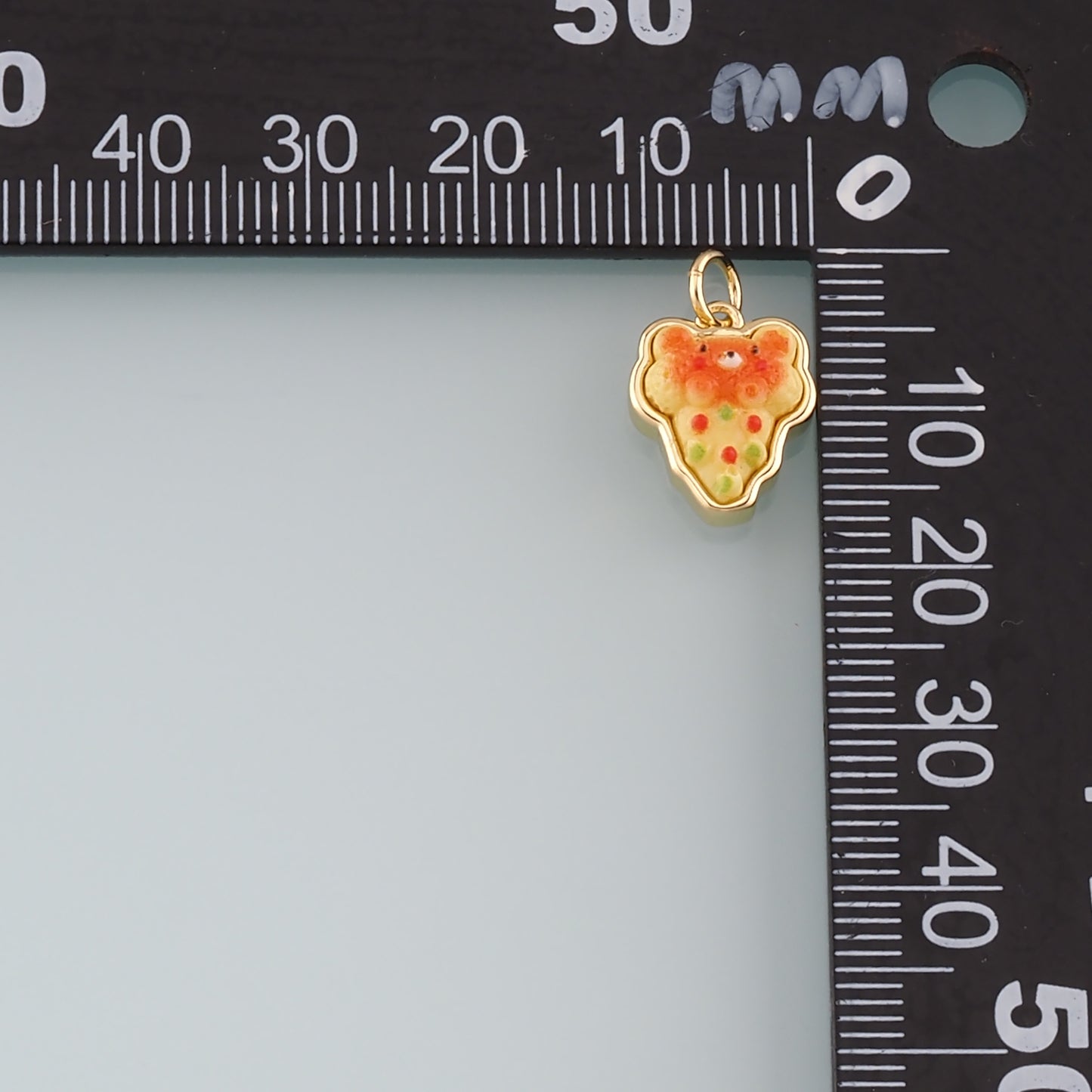 Gold Food Charms,18K Gold Filled Gourmet Food Pendant,Enamel Gourmet Food Charm Bracelet Necklace for DIY Jewelry Making Supply