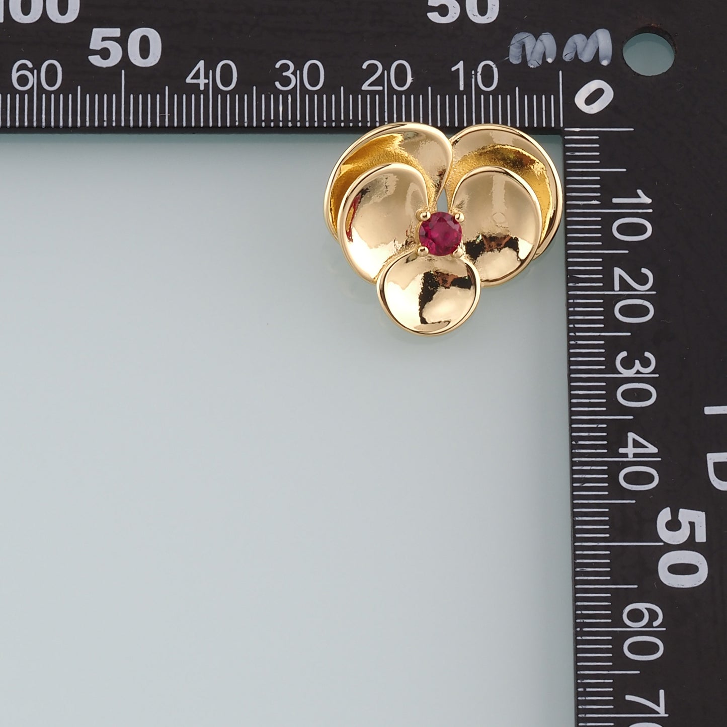 Gold Flower Charms,18K Gold Filled Flower Pendant,CZ Micro Pave Flower Charm Bracelet Necklace for DIY Jewelry Making Supply