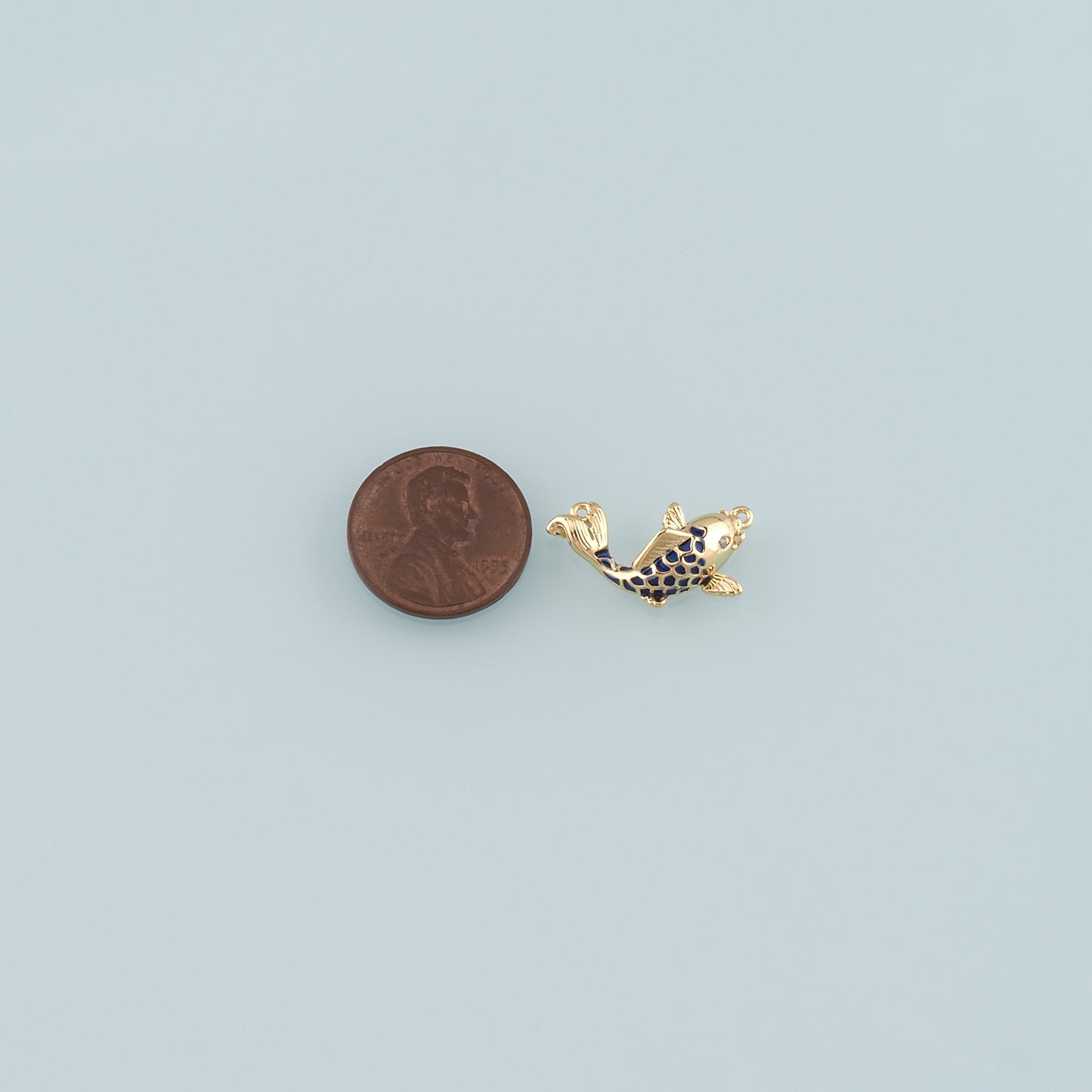 Gold Fish Charms,18K Gold Filled Fish Pendant,Enamel Ocean Charm Bracelet Necklace for DIY Jewelry Making Supply