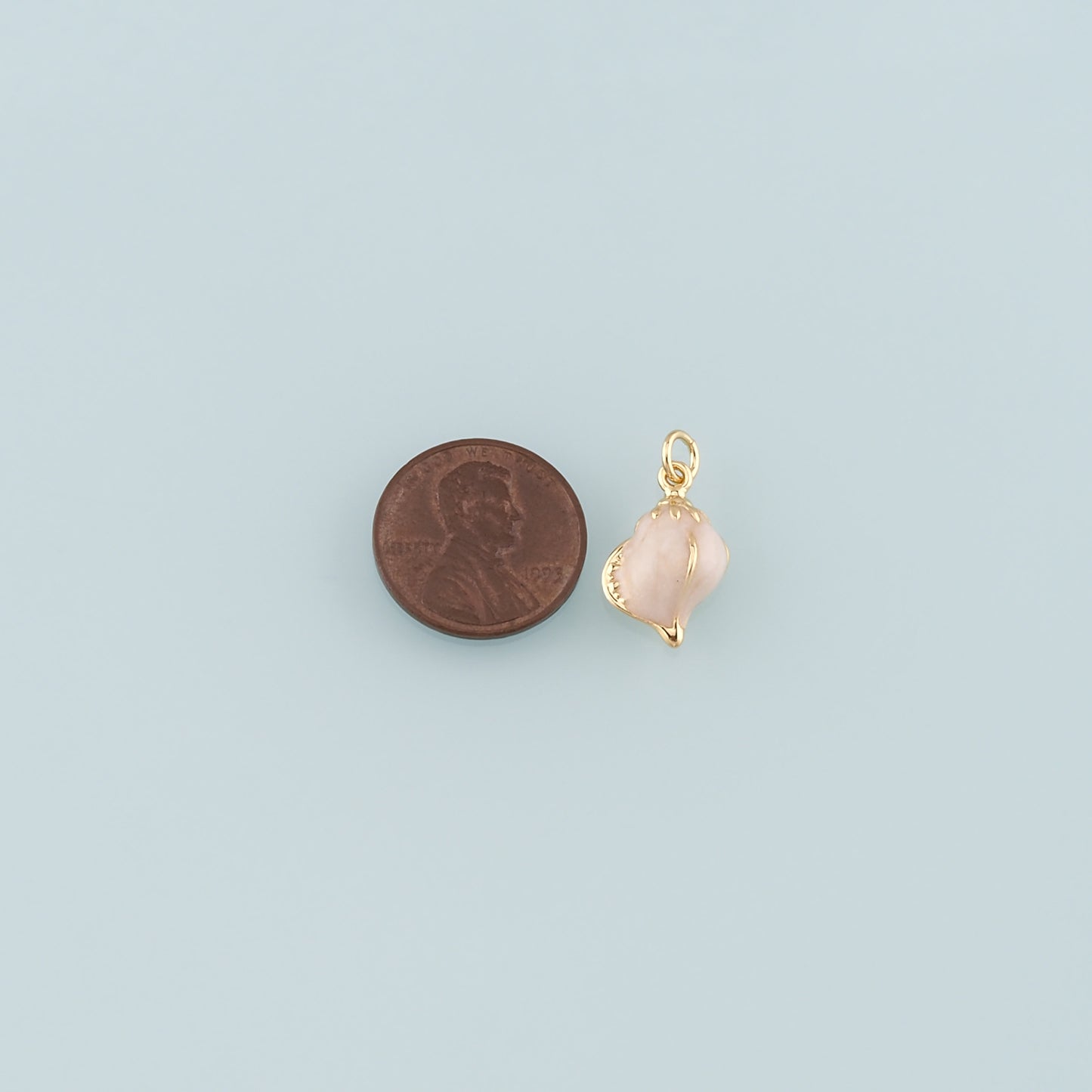 Gold Conch Charms,18K Gold Filled Conch Pendant,Enamel Conch Shell Charm Bracelet Necklace for DIY Jewelry Making Supply