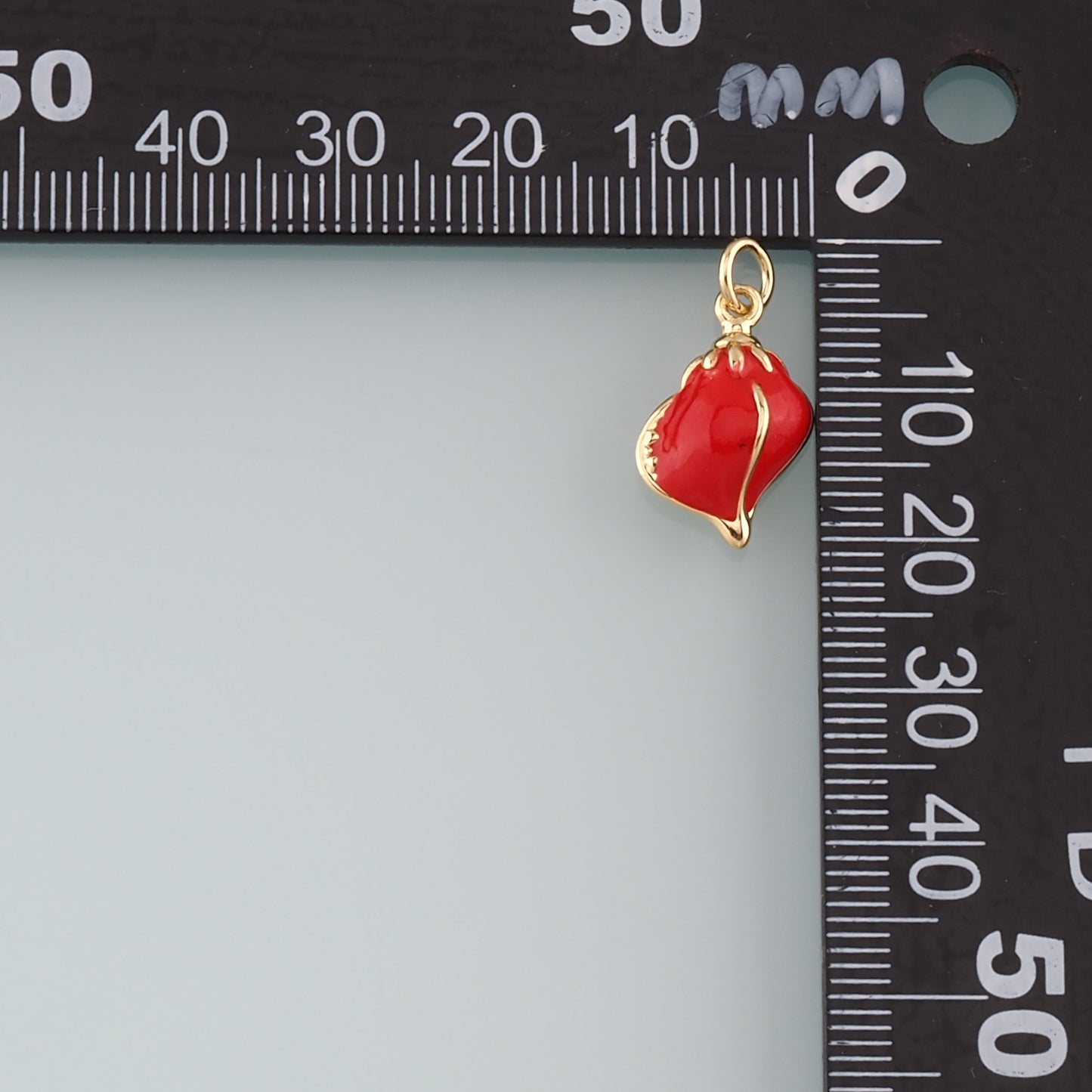 Gold Conch Charms,18K Gold Filled Conch Pendant,Enamel Conch Shell Charm Bracelet Necklace for DIY Jewelry Making Supply