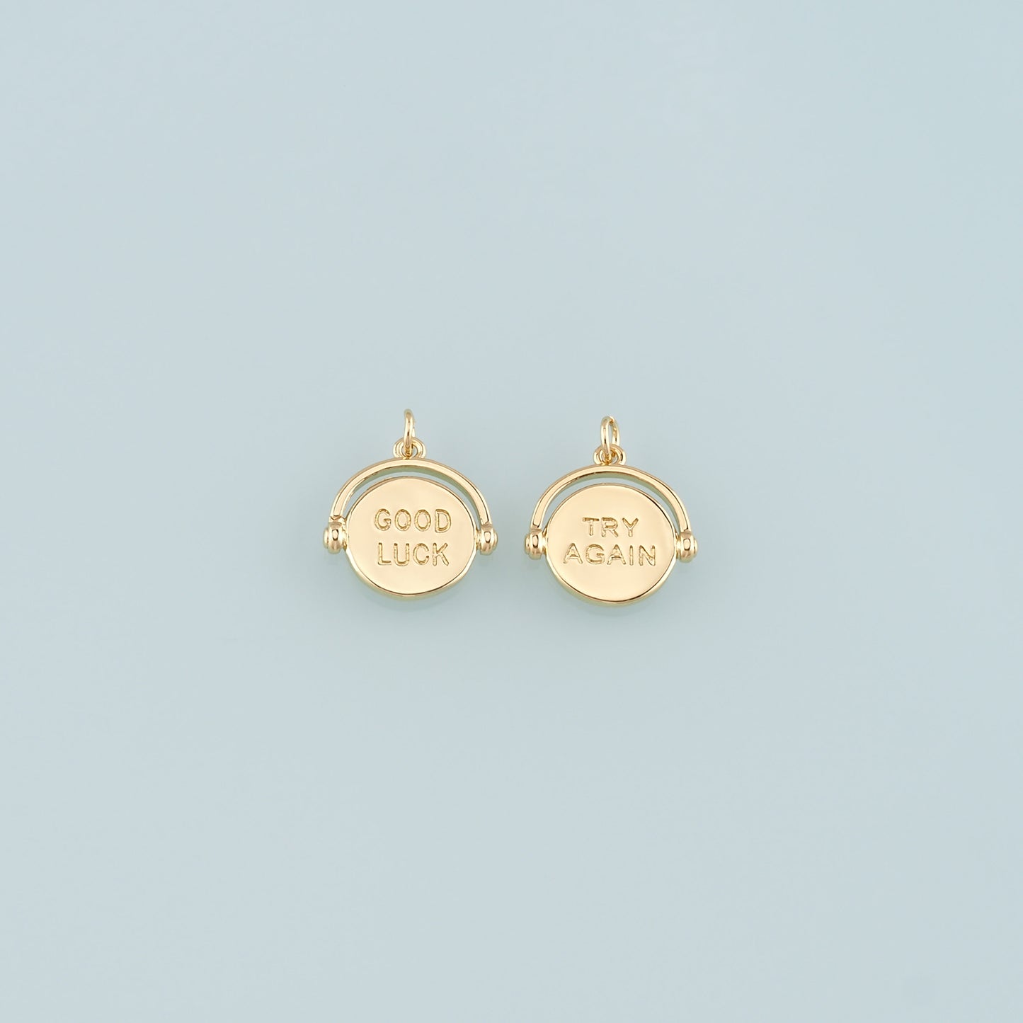 Gold Luck Charms,18K Gold Filled Good Luck Pendant,Good Luck Charm Bracelet Necklace for DIY Jewelry Making Supply