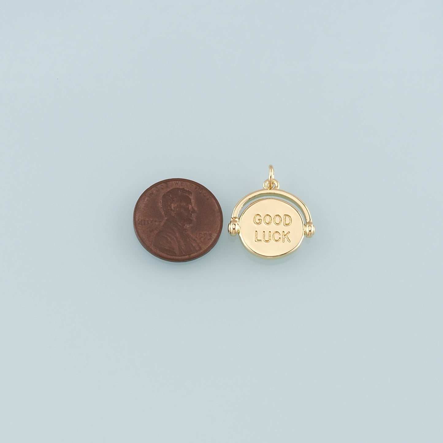 Gold Luck Charms,18K Gold Filled Good Luck Pendant,Good Luck Charm Bracelet Necklace for DIY Jewelry Making Supply