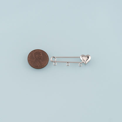 18K Gold Filled Safety Pin Pendant,Safety Pin Charm Bracelet Necklace for DIY Jewelry Making Supply