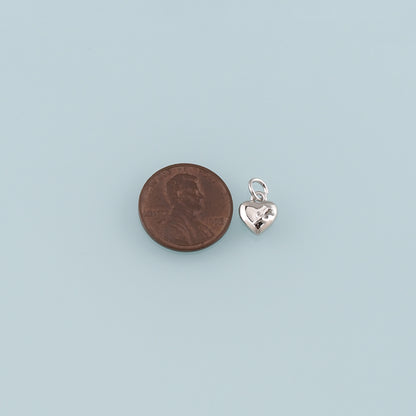Gold Heart Rose Charm,18K Gold Filled Rose Pendant,Flower Charm Bracelet Necklace for DIY Jewelry Making Supply