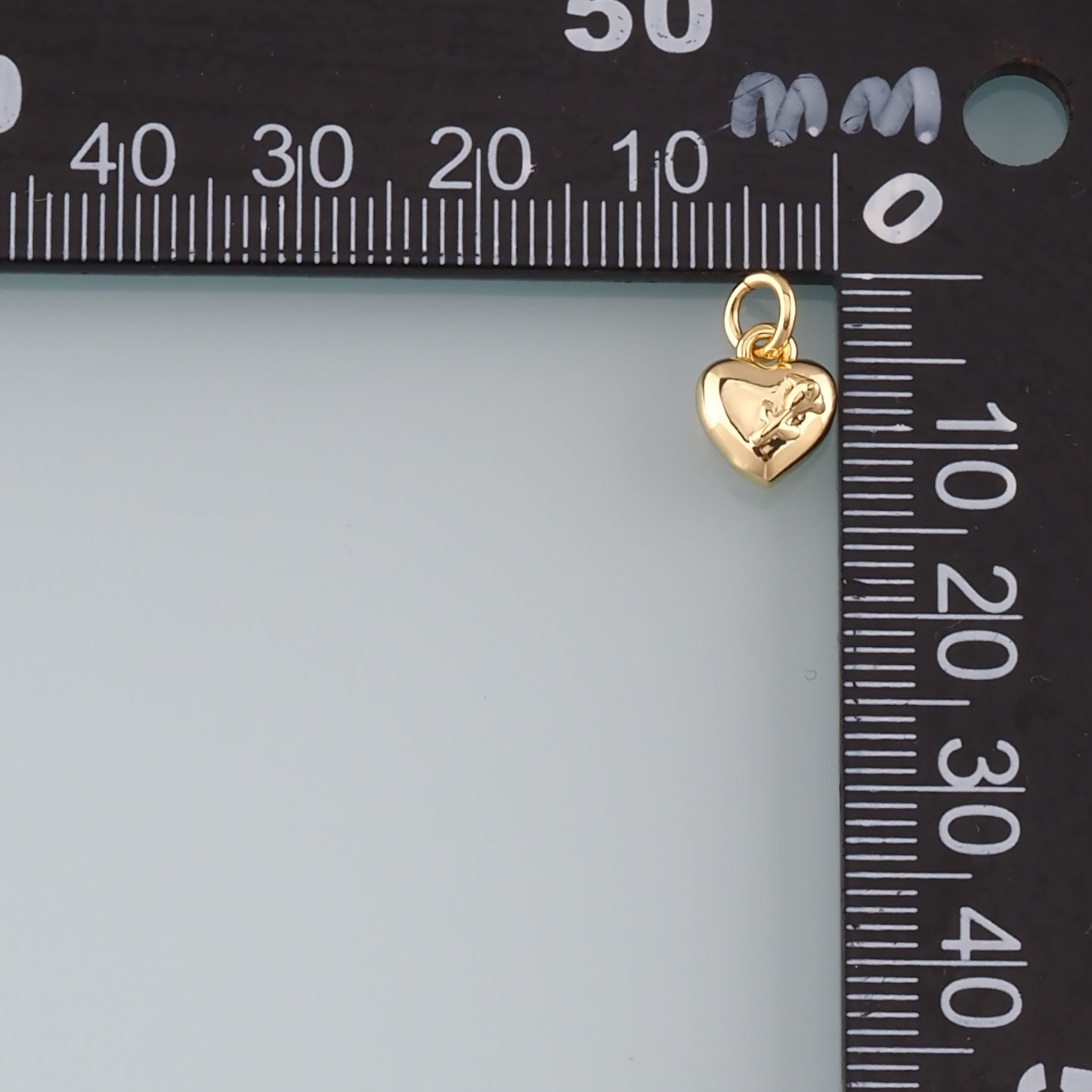 Gold Heart Rose Charm,18K Gold Filled Rose Pendant,Flower Charm Bracelet Necklace for DIY Jewelry Making Supply