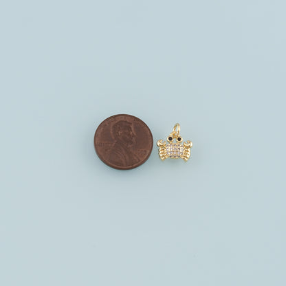 Gold Marine Life Charms,18K Gold Filled Crab Pendant,CZ Micro Pave Crab Charms Bracelet Necklace for DIY Jewelry Making Supply