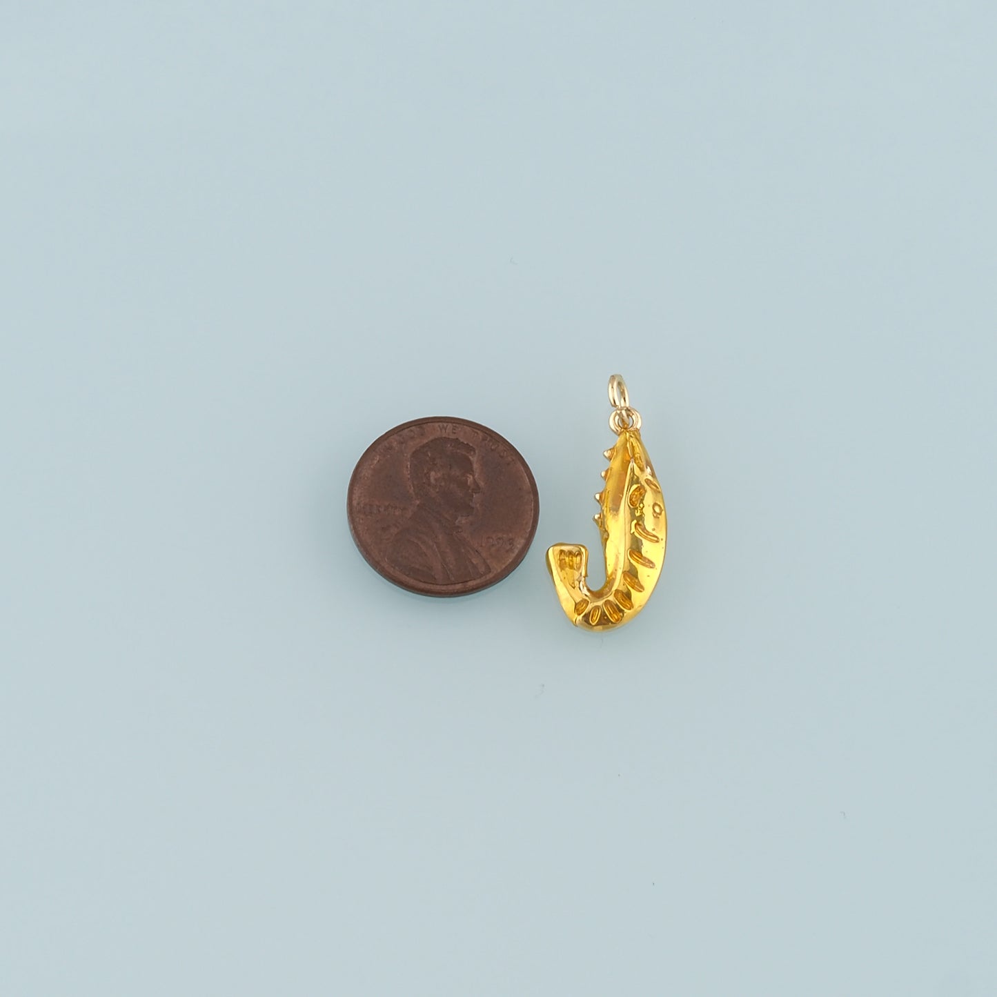 Gold Ocean Charms,18K Gold Filled Shrimp Pendant,Enamel Shrimp Charm Bracelet Necklace for DIY Jewelry Making Supply