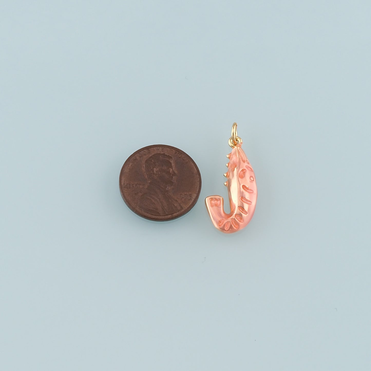 Gold Ocean Charms,18K Gold Filled Shrimp Pendant,Enamel Shrimp Charm Bracelet Necklace for DIY Jewelry Making Supply