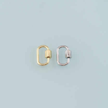 18K Gold Filled Oval Carabiner Clasp,Buckle Clasp,Carabiner Screw Clasp,Turnbuckle,for DIY Jewelry