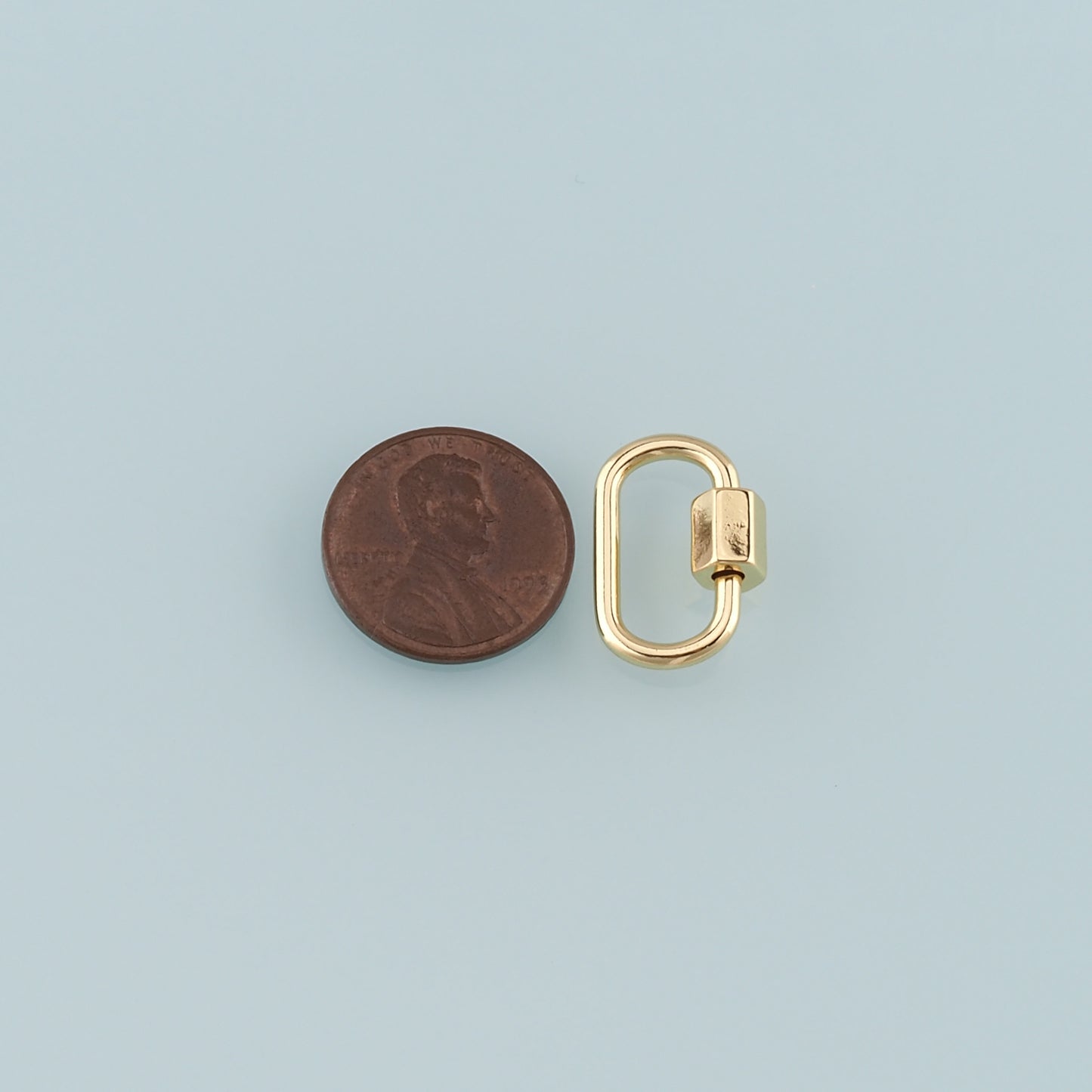 18K Gold Filled Oval Carabiner Clasp,Buckle Clasp,Carabiner Screw Clasp,Turnbuckle,for DIY Jewelry
