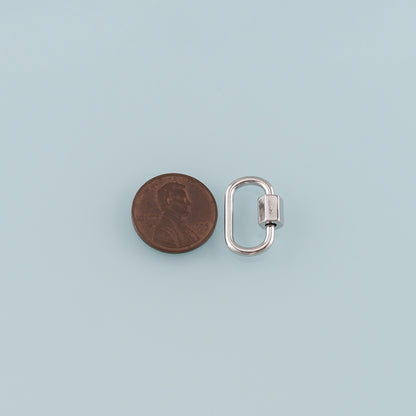 18K Gold Filled Oval Carabiner Clasp,Buckle Clasp,Carabiner Screw Clasp,Turnbuckle,for DIY Jewelry