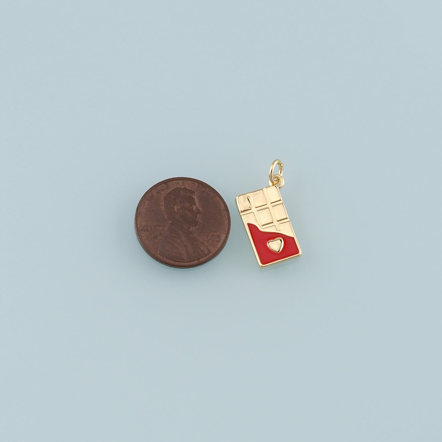 18K Gold Filled Chocolate Pendant,Enamel Chocolate Charm Bracelet Necklace for DIY Jewelry Making Supply