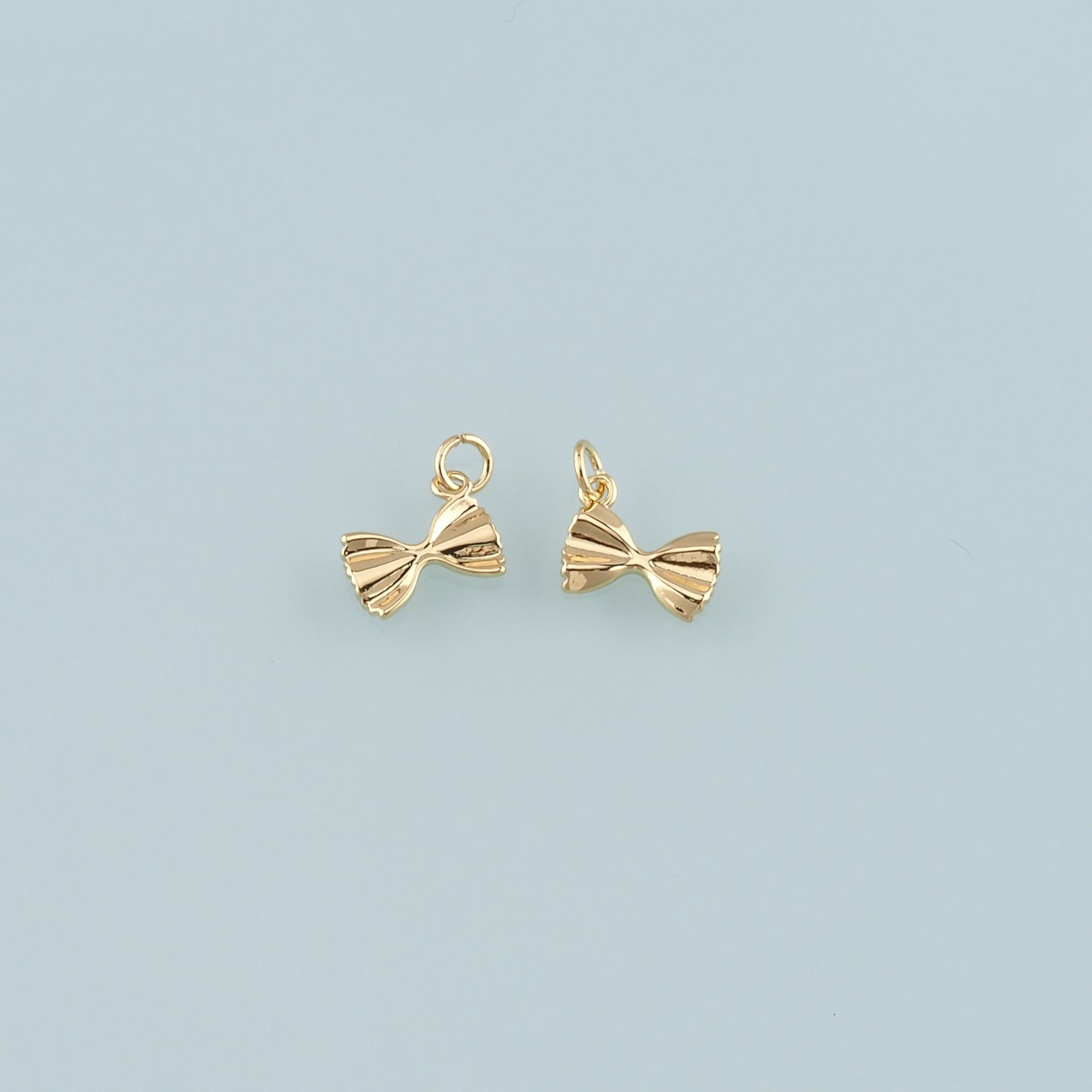 Gold Bow Charm,18K Gold Filled Bow Pendant,Bow Tie Charm Bracelet Necklace for DIY Jewelry Making Supply