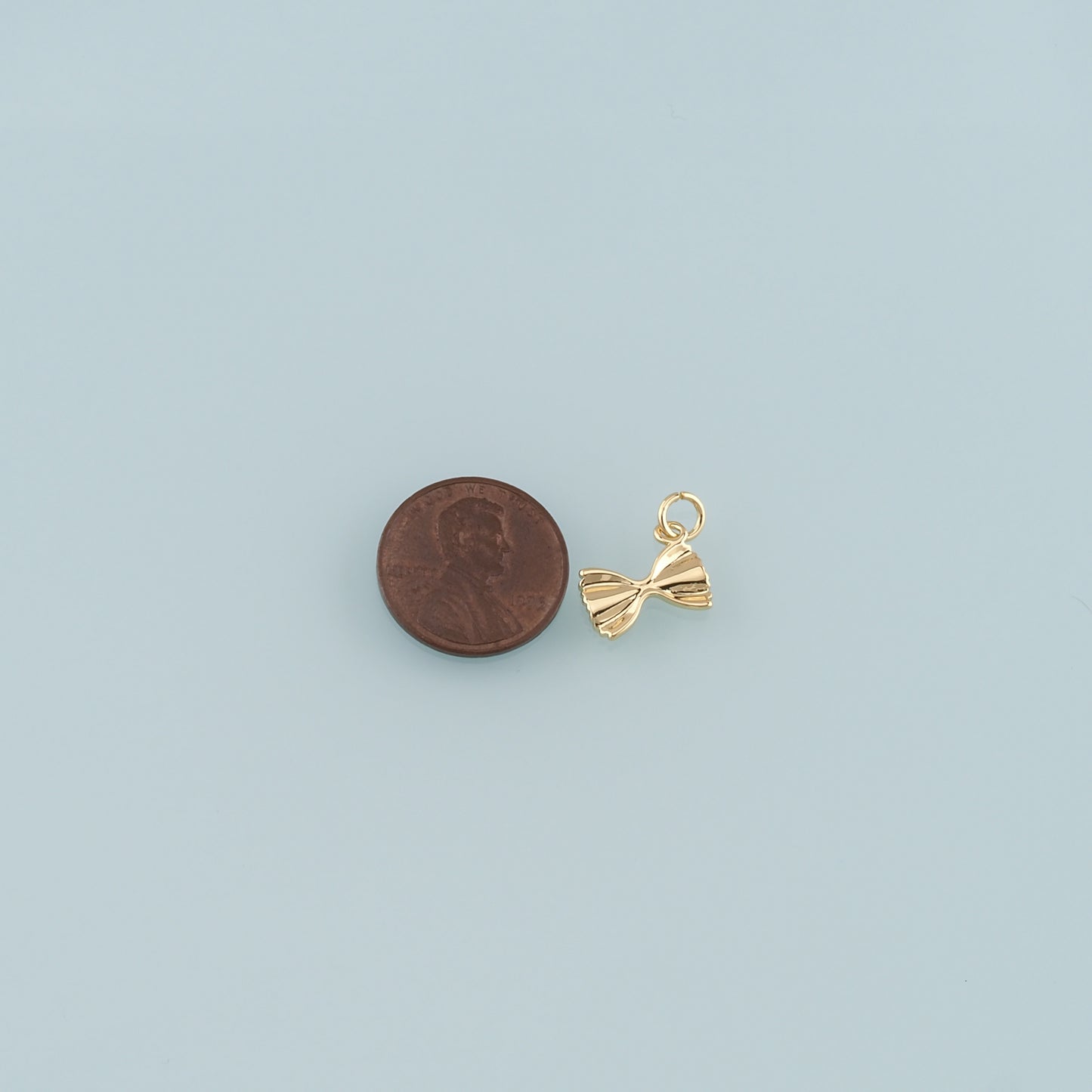 Gold Bow Charm,18K Gold Filled Bow Pendant,Bow Tie Charm Bracelet Necklace for DIY Jewelry Making Supply
