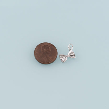 Gold Bow Charm,18K Gold Filled Bow Pendant,Bow Tie Charm Bracelet Necklace for DIY Jewelry Making Supply