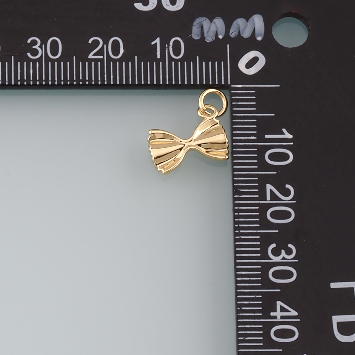 Gold Bow Charm,18K Gold Filled Bow Pendant,Bow Tie Charm Bracelet Necklace for DIY Jewelry Making Supply