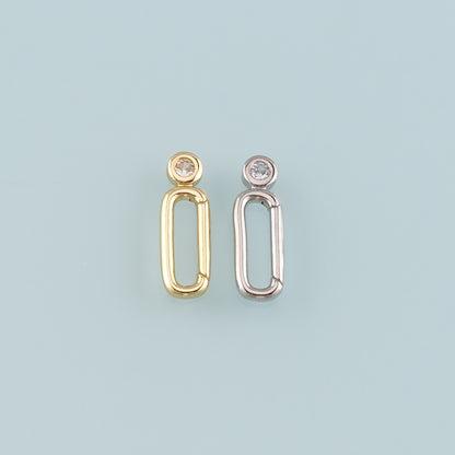 18K Gold Filled Oval Carabiner Clasp,Carabiner Lock Connector,Spring Push Gate for DIY Jewelry Finding Necklace Bracelet