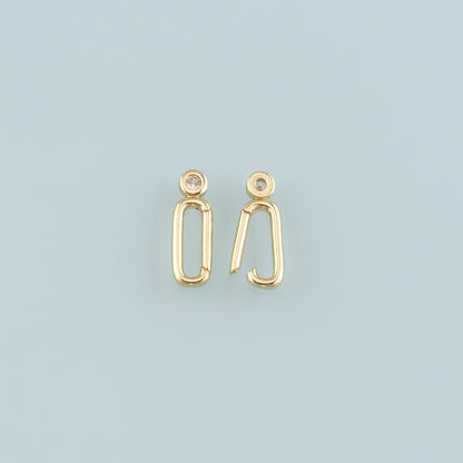 18K Gold Filled Oval Carabiner Clasp,Carabiner Lock Connector,Spring Push Gate for DIY Jewelry Finding Necklace Bracelet