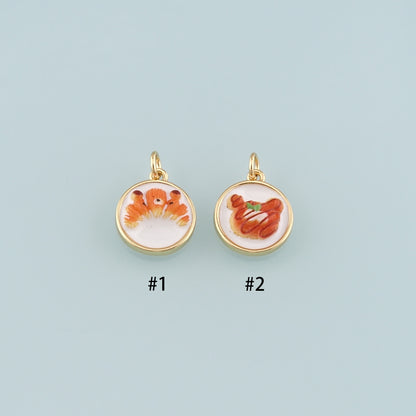 Gold Food Charms,18K Gold Filled Bread Pendant,Dainty French Bread Charm Bracelet Necklace for DIY Jewelry Making Supply