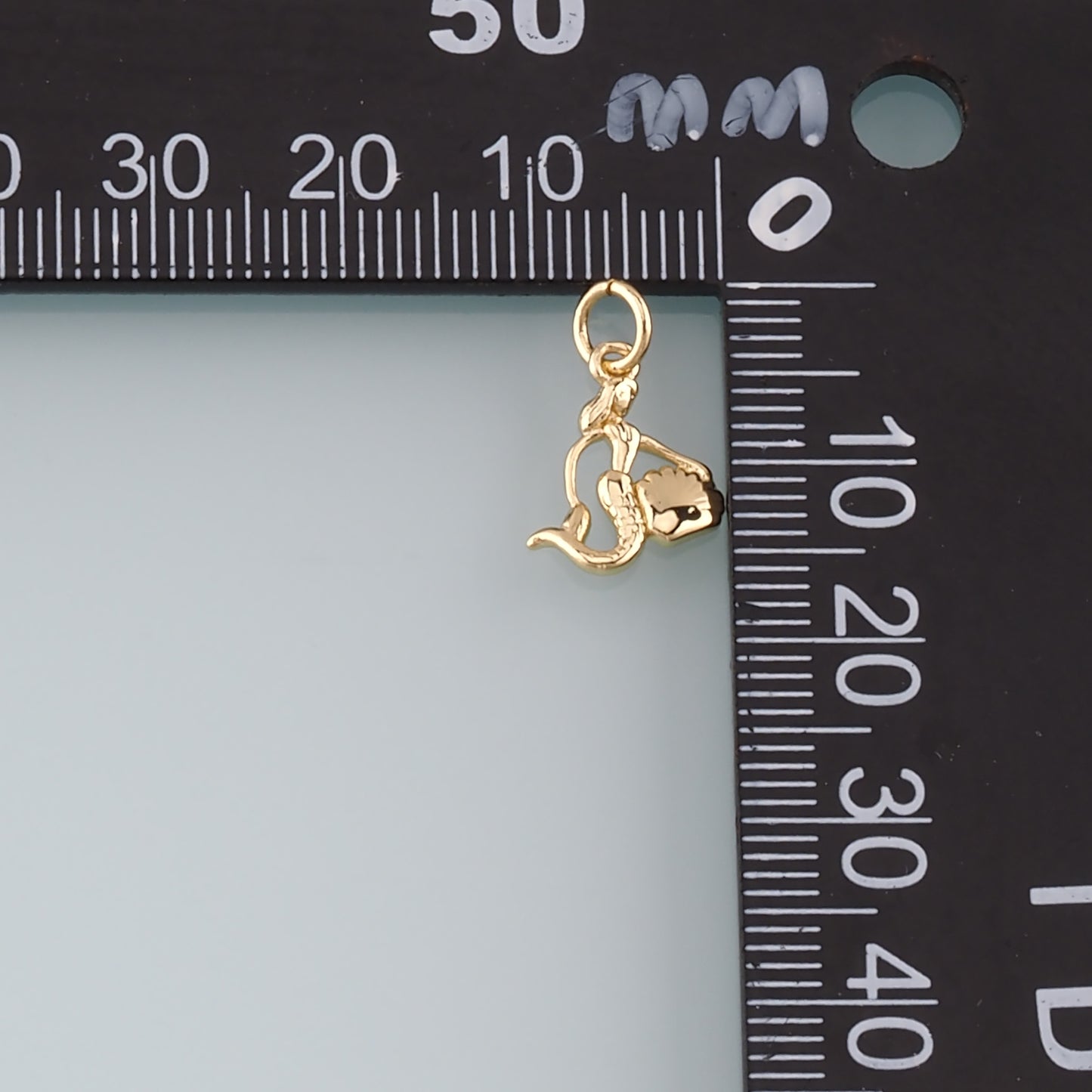 Gold Mermaid Charms,18K Gold Filled Mermaid Pendant,Mermaid Charm Bracelet Necklace for DIY Jewelry Making Supply