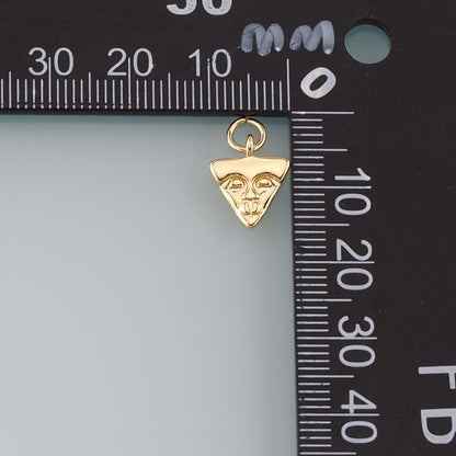 Gold Pizza Charms,18K Gold Filled Pizza Pendant,Gourmet Food Charm Bracelet Necklace for DIY Jewelry Making Supply