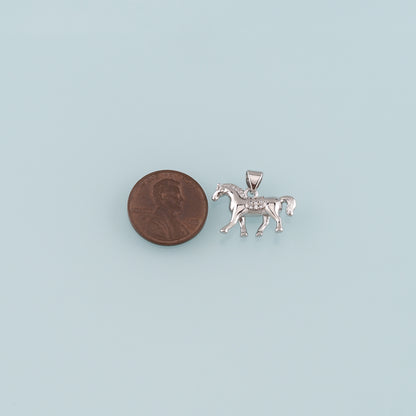 Gold Horse Charms,18K Gold Filled Horse Pendant,CZ Micro Pave Animal Charm Bracelet Necklace for DIY Jewelry Making Supply